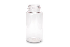 slim round bottle clear